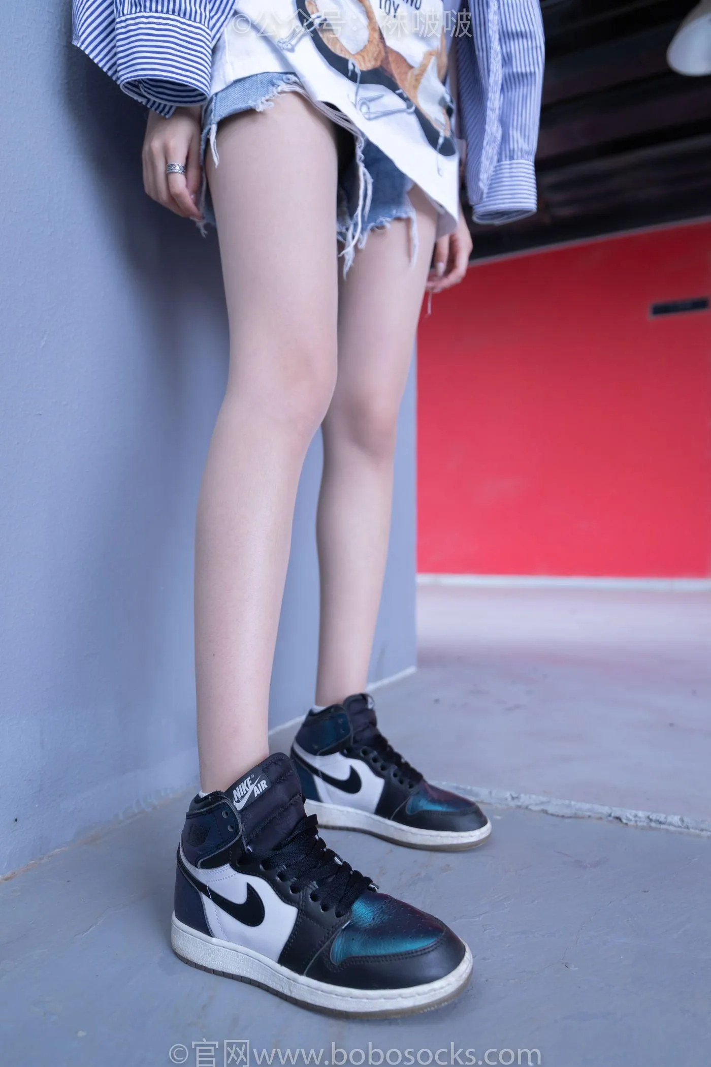 [BoBoSocks袜啵啵]NO.011 稚予-AJ、白色短棉袜、肉丝 [139P]插图8